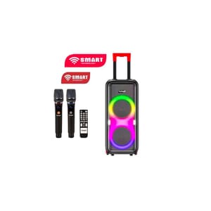 Attoh Espace Multimédia 140 🎵Haut-Parleur BOOM BOX STHP-2008E SMART TECHNOLOGY Bluetooth, USB, TF CARD, AUX, 2 Micros, Télécommande, PMPO Power 10000W