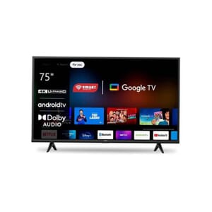Attoh Espace Multimédia 126 📺 TV 75″ Mini LED 8K SMART TECHNOLOGY STT-7599SKM Android avec Wifi Bluetooth Décodeur Intégré et Télécommande Vocale