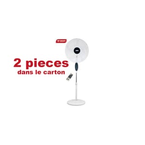 Attoh Espace Multimédia 146 🌀Ventilateur SMART TECHNOLOGY 20 pouces avec télécommande – STV-2040RCC – Grilles renforcées – Design compact – Garantie 1 mois